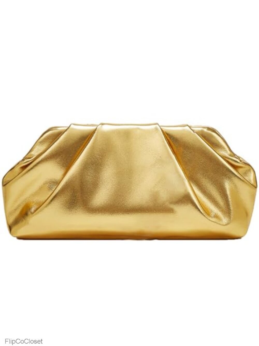 Soft Pleated Small Clutch Purse Vegan Leather Evening Bag Wedding Party